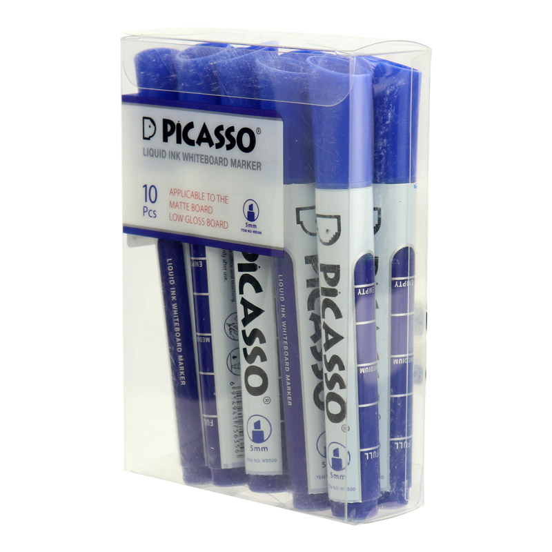 ماژیک وایت برد پیکاسو نوک تخت Picasso WB500 بسته 10 عددی