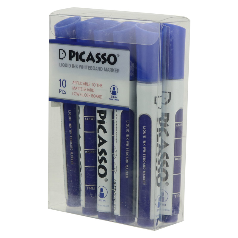 ماژیک وایت برد پیکاسو نوک گرد Picasso WB600 بسته 10 عددی