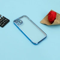 قاب ژله ای شفاف Q.Series محافظ لنزدار iPhone 13 آبی