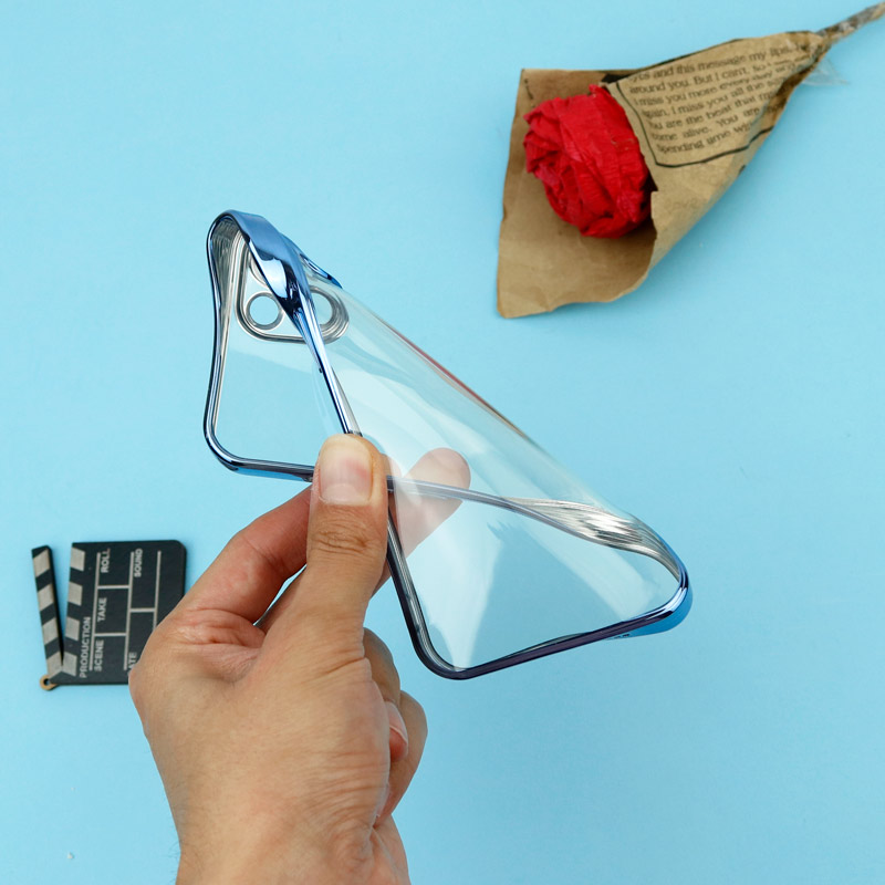 قاب ژله ای شفاف Q.Series محافظ لنزدار iPhone 13 آبی
