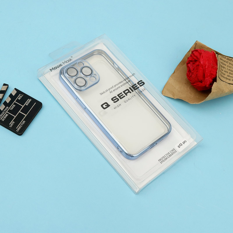 قاب ژله ای شفاف Q.Series محافظ لنزدار iPhone 13 Pro آبی