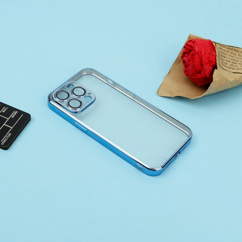 قاب ژله ای شفاف Q.Series محافظ لنزدار iPhone 13 Pro آبی