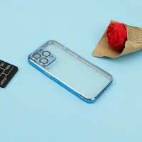 قاب ژله ای شفاف Q.Series محافظ لنزدار iPhone 13 Pro آبی
