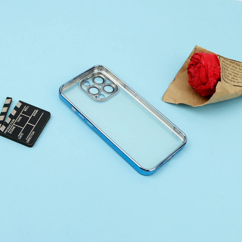 قاب ژله ای شفاف Q.Series محافظ لنزدار iPhone 13 Pro آبی