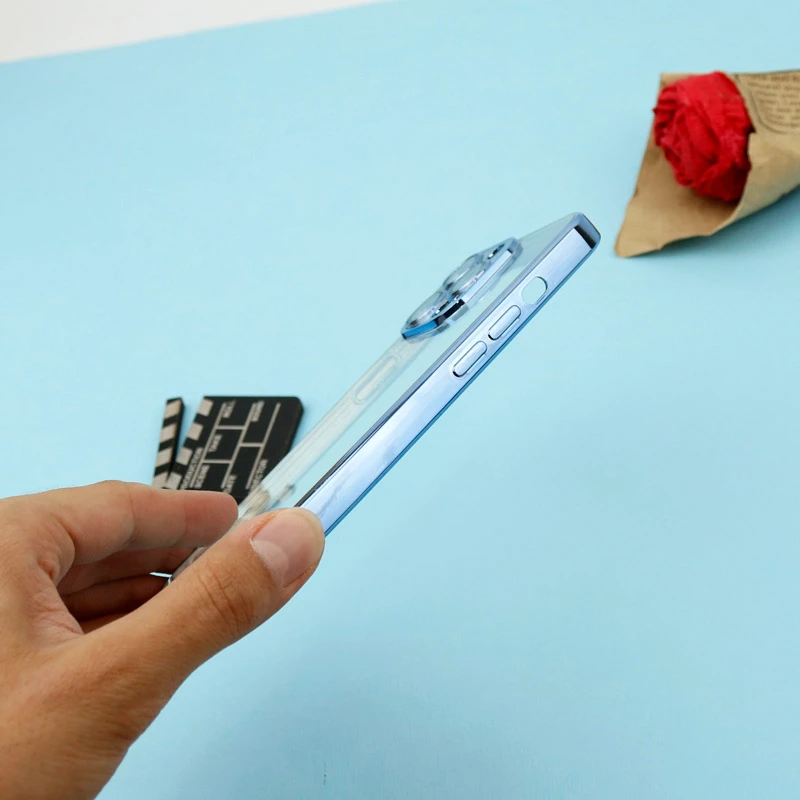قاب ژله ای شفاف Q.Series محافظ لنزدار iPhone 13 Pro آبی