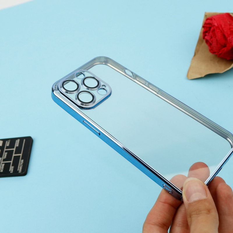 قاب ژله ای شفاف Q.Series محافظ لنزدار iPhone 13 Pro آبی