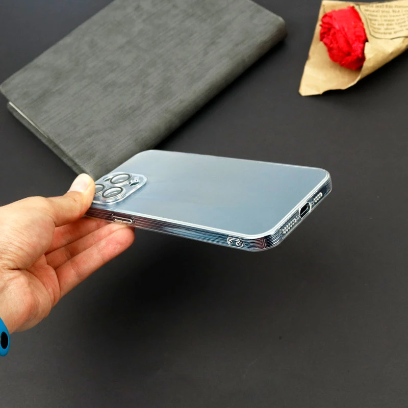 قاب ژله ای شفاف Q.Series محافظ لنزدار iPhone 13 Pro Max بی رنگ