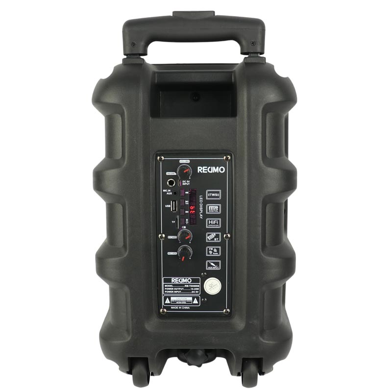 اسپیکر چمدانی بلوتوثی رم و فلش خور Redmo RM-TD0609B + میکروفون و ریموت کنترل
