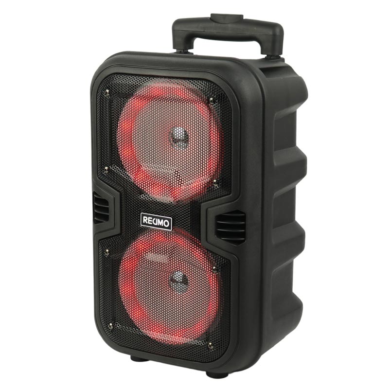 اسپیکر چمدانی بلوتوثی رم و فلش خور Redmo RM-TD0609B + میکروفون و ریموت کنترل