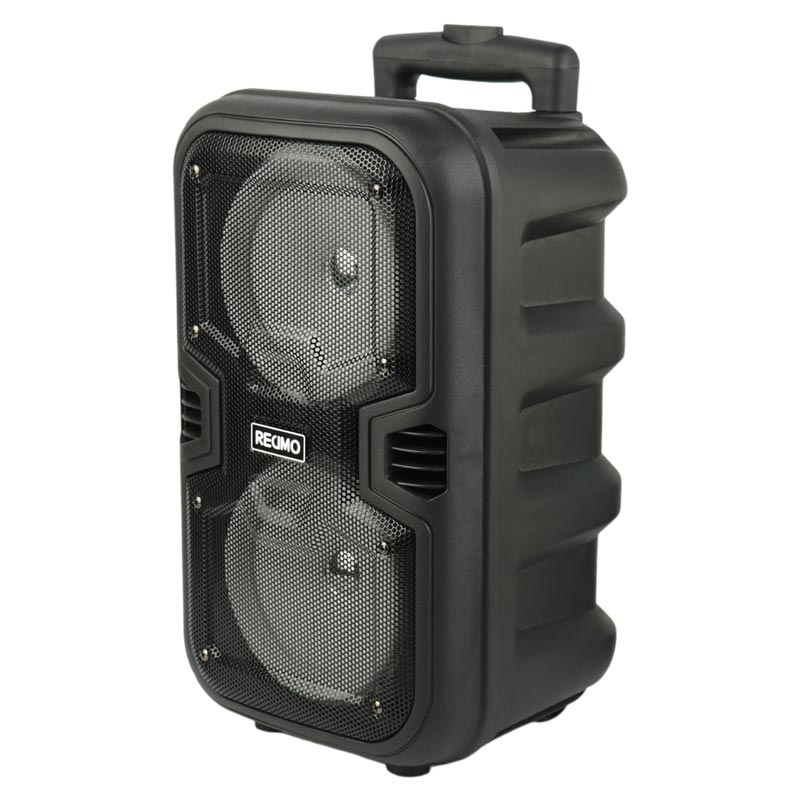 اسپیکر چمدانی بلوتوثی رم و فلش خور Redmo RM-TD0609B + میکروفون و ریموت کنترل