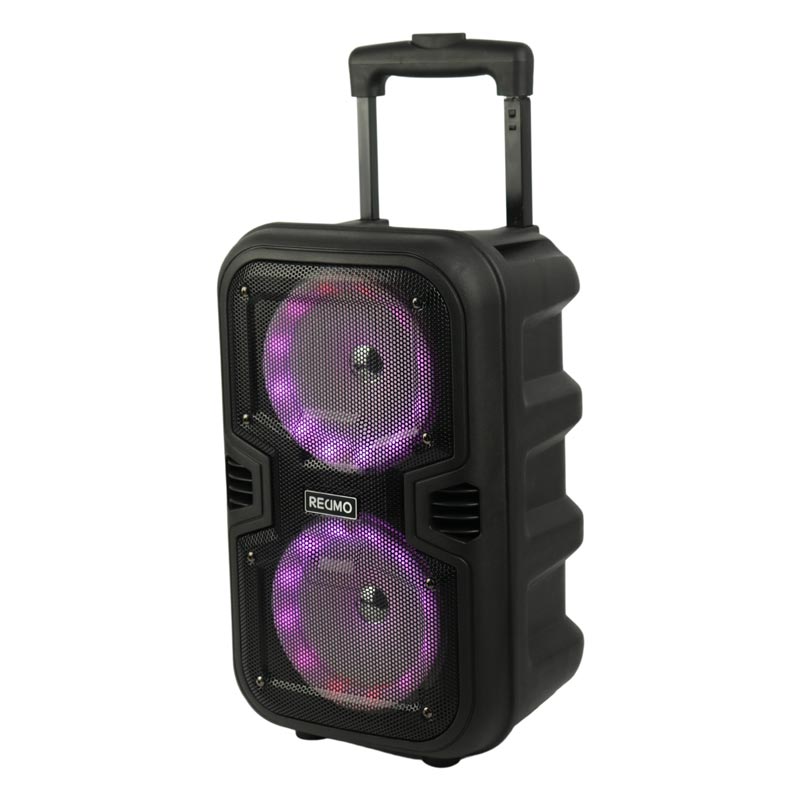 اسپیکر چمدانی بلوتوثی رم و فلش خور Redmo RM-TD0609B + میکروفون و ریموت کنترل