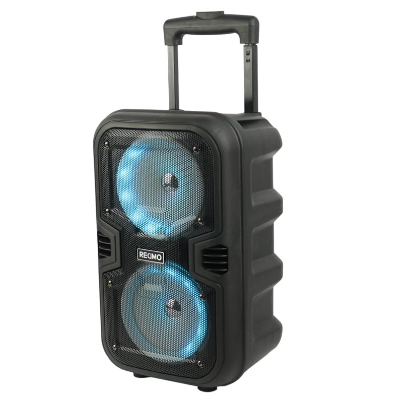 اسپیکر چمدانی بلوتوثی رم و فلش خور Redmo RM-TD0609B + میکروفون و ریموت کنترل