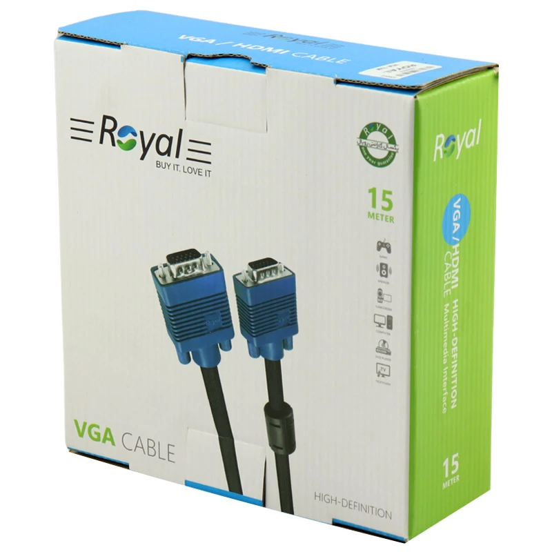 کابل VGA 3+4Pin رویال Royal طول 15 متر