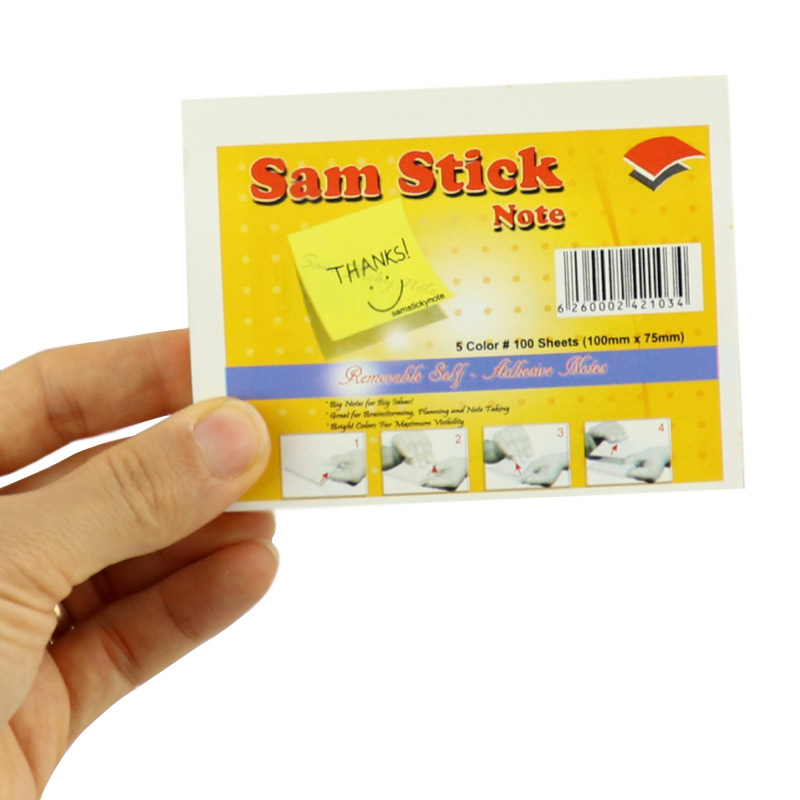 کاغذ یادداشت چسب دار Sam Stick Note 10*7.5cm بسته 100 برگی