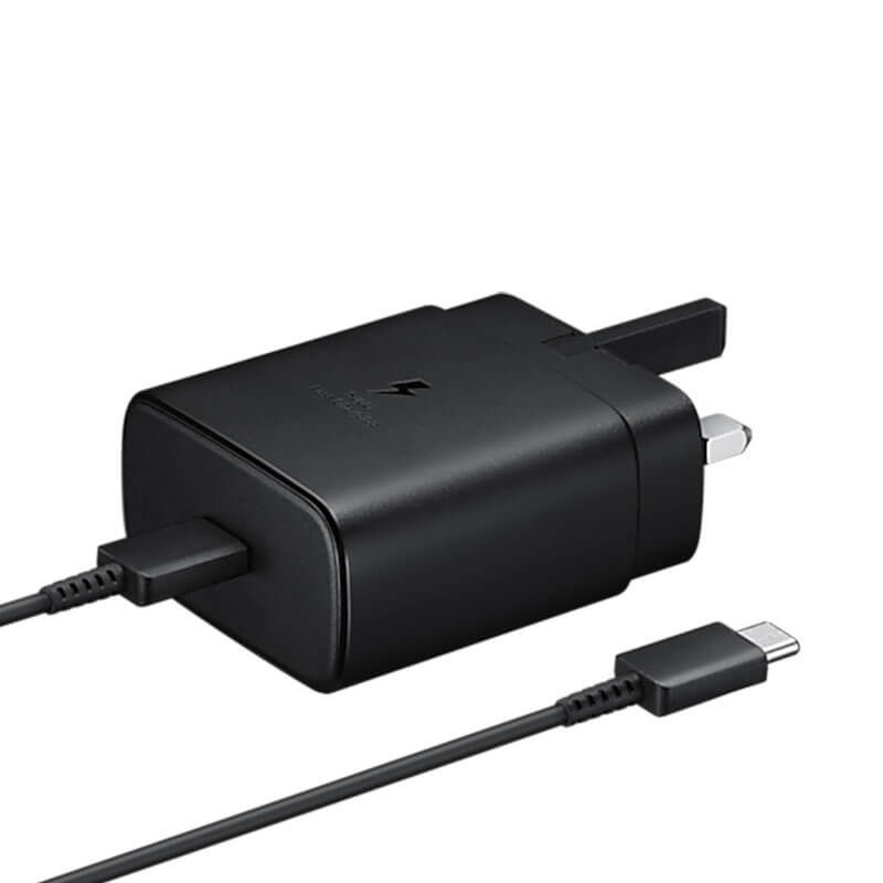 شارژر دیواری فست شارژ Samsung EP-TA845XBEGCN 3A PD 45W Type-C + کابل تبدیل تایپ سی