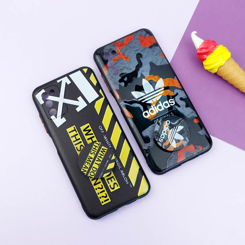 قاب فانتزی طرحدار پسرانه محافظ لنزدار + پاپ سوکت Samsung Galaxy A03s / A02s سری R