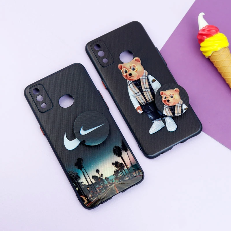 قاب فانتزی طرحدار پسرانه محافظ لنزدار + پاپ سوکت Samsung Galaxy A10s سری R
