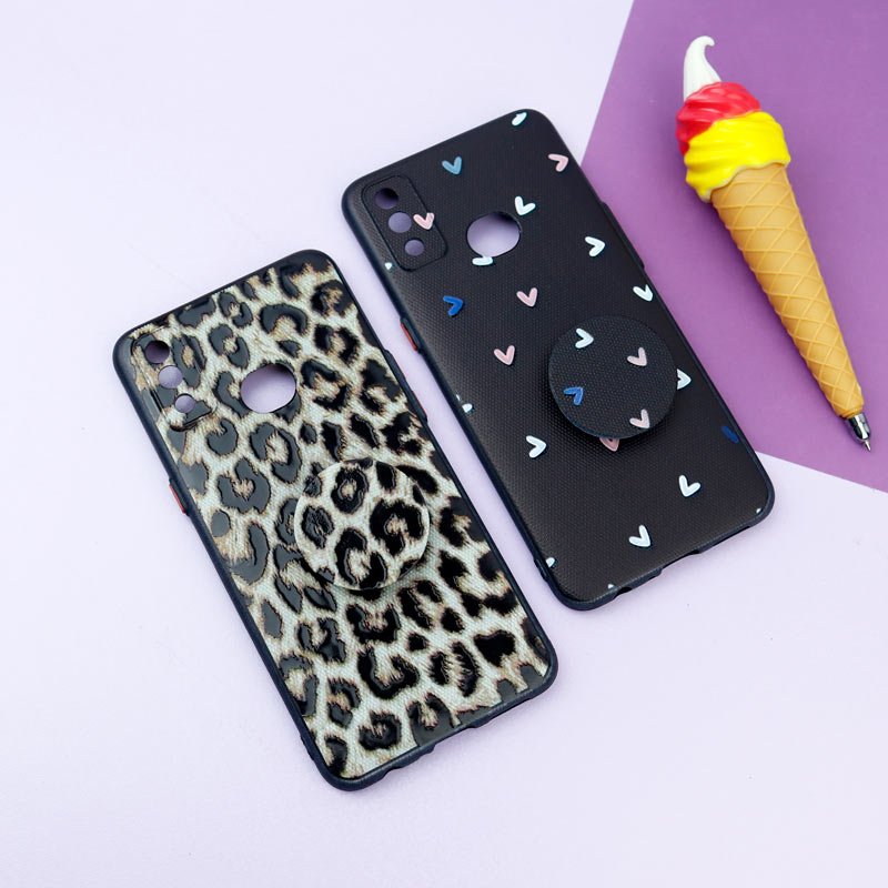 قاب فانتزی طرحدار دخترانه محافظ لنزدار + پاپ سوکت Samsung Galaxy A10s سری R