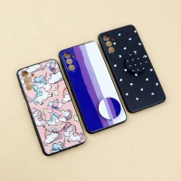 قاب فانتزی طرحدار TP دخترانه محافظ لنزدار + پاپ سوکت Samsung Galaxy A13 5G
