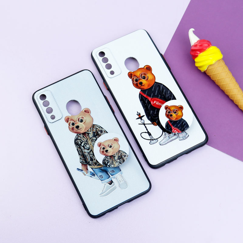 قاب فانتزی طرحدار پسرانه محافظ لنزدار + پاپ سوکت Samsung Galaxy A20s سری R