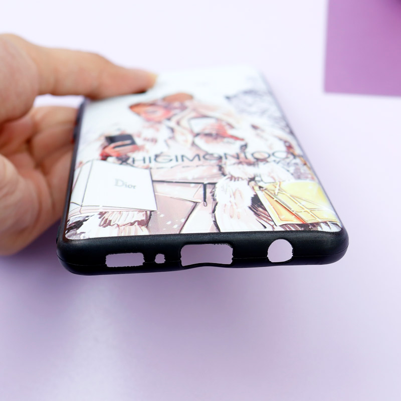 قاب فانتزی طرحدار دخترانه محافظ لنزدار + پاپ سوکت Samsung Galaxy A21s سری R