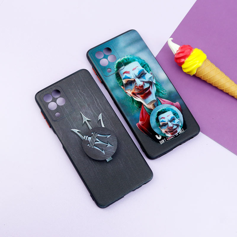 قاب فانتزی طرحدار پسرانه محافظ لنزدار + پاپ سوکت Samsung Galaxy A22 4G سری R