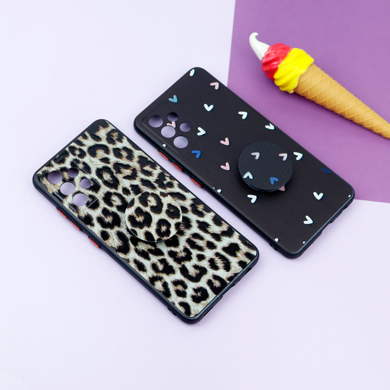 قاب فانتزی طرحدار دخترانه محافظ لنزدار + پاپ سوکت Samsung Galaxy A32 4G سری R
