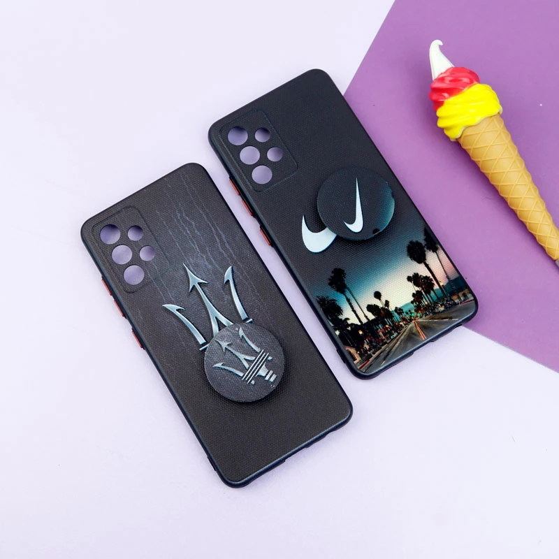 قاب فانتزی طرحدار پسرانه محافظ لنزدار + پاپ سوکت Samsung Galaxy A32 4G سری R