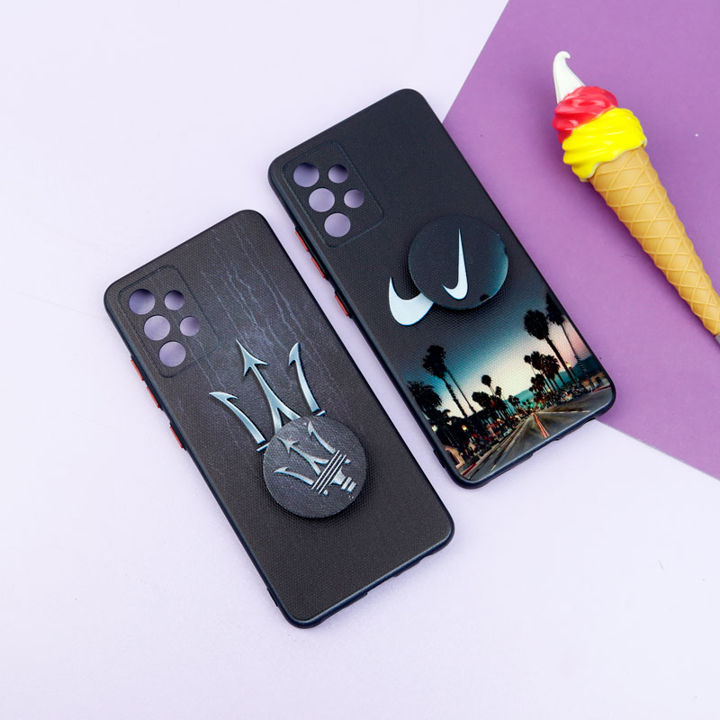 قاب فانتزی طرحدار پسرانه محافظ لنزدار + پاپ سوکت Samsung Galaxy A32 4G سری R