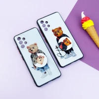قاب فانتزی طرحدار پسرانه محافظ لنزدار + پاپ سوکت Samsung Galaxy A32 4G سری R
