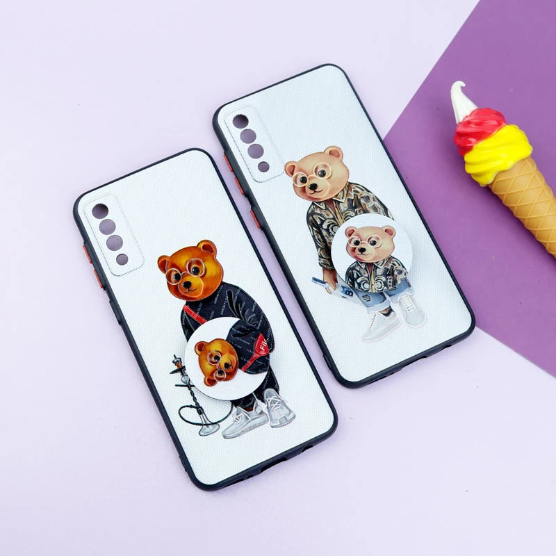 قاب فانتزی طرحدار پسرانه محافظ لنزدار + پاپ سوکت Samsung Galaxy A50 سری R