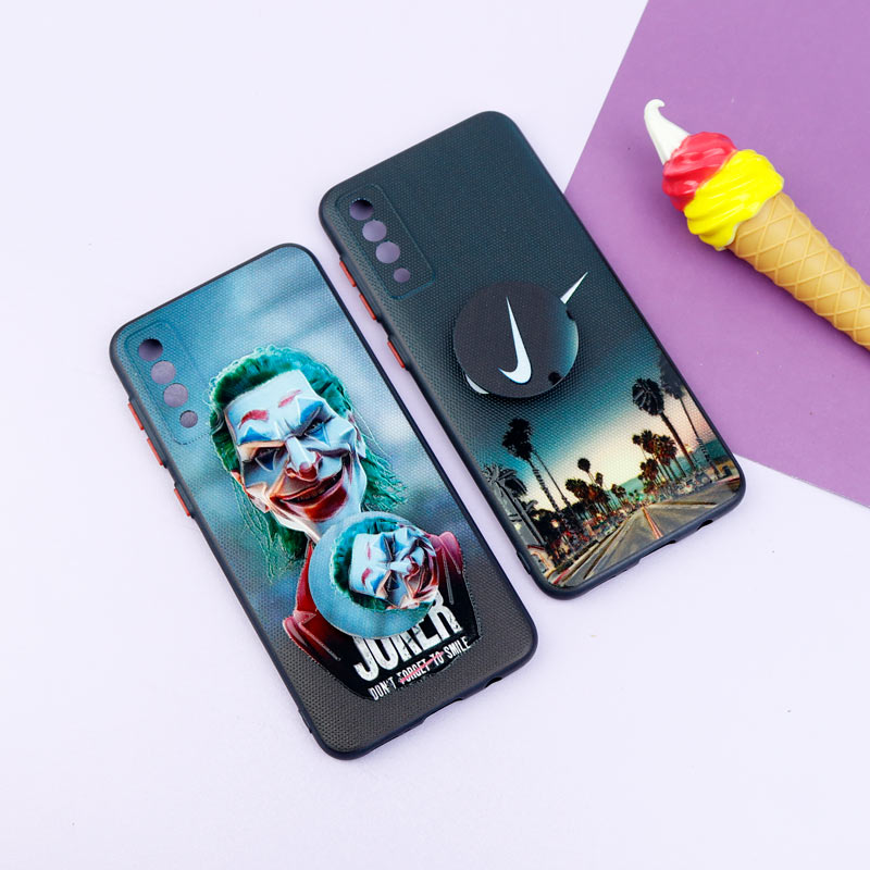 قاب فانتزی طرحدار پسرانه محافظ لنزدار + پاپ سوکت Samsung Galaxy A50 سری R