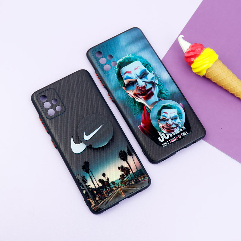 قاب فانتزی طرحدار پسرانه محافظ لنزدار + پاپ سوکت Samsung Galaxy A51 سری R