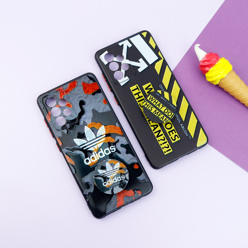 قاب فانتزی طرحدار پسرانه محافظ لنزدار + پاپ سوکت Samsung Galaxy A52 / A52s سری R