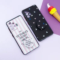 قاب فانتزی طرحدار دخترانه محافظ لنزدار + پاپ سوکت Samsung Galaxy A52 / A52s سری R