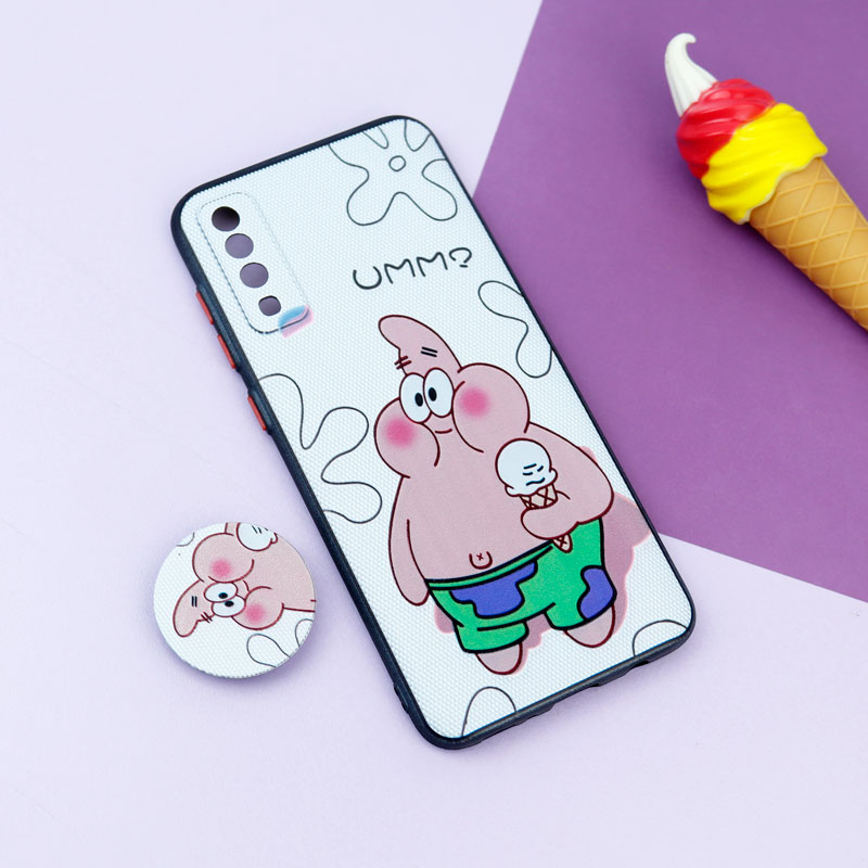 قاب فانتزی طرحدار دخترانه محافظ لنزدار + پاپ سوکت Samsung Galaxy A70 سری R