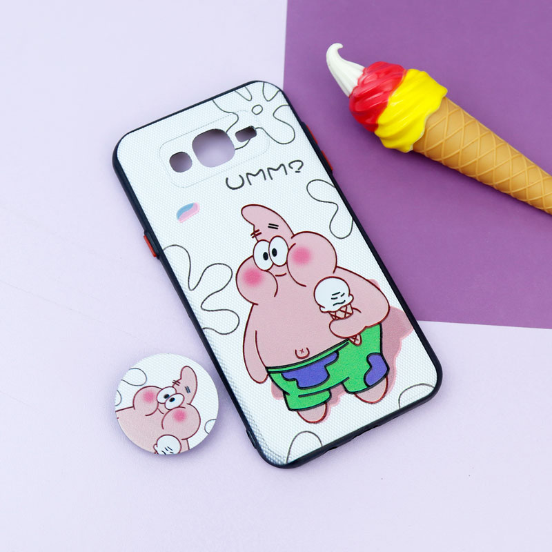 قاب فانتزی طرحدار دخترانه محافظ لنزدار + پاپ سوکت Samsung Galaxy J7 سری R