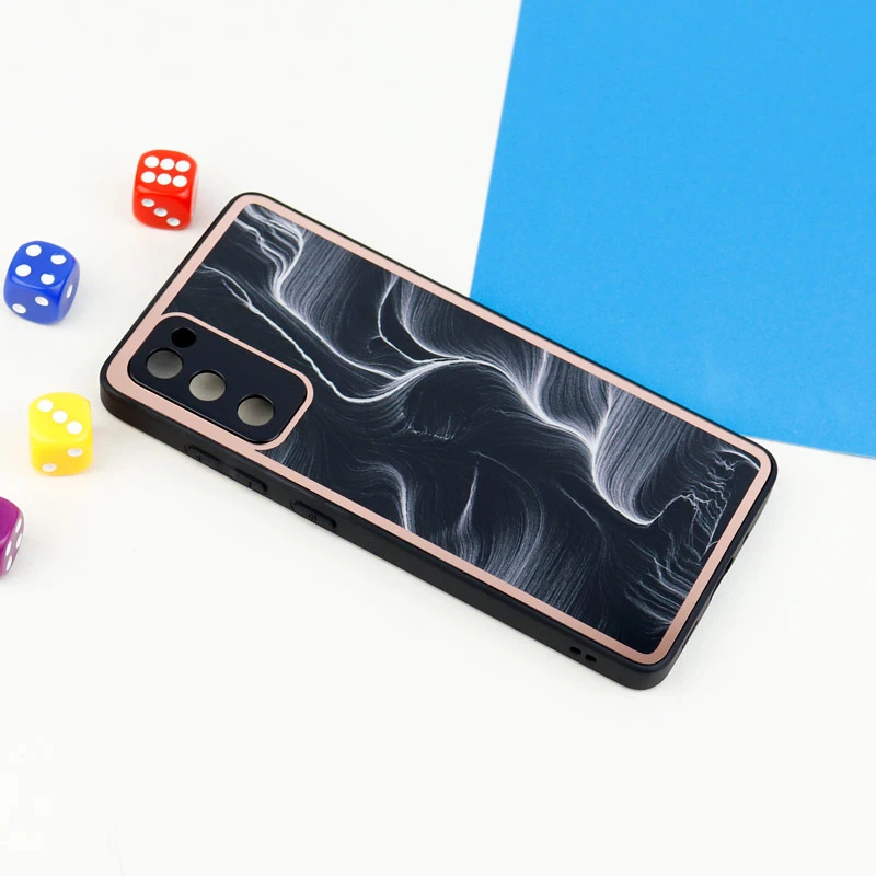 قاب محافظ لنزدار پشت گلسی طرحدار Samsung Galaxy S20 FE سری A