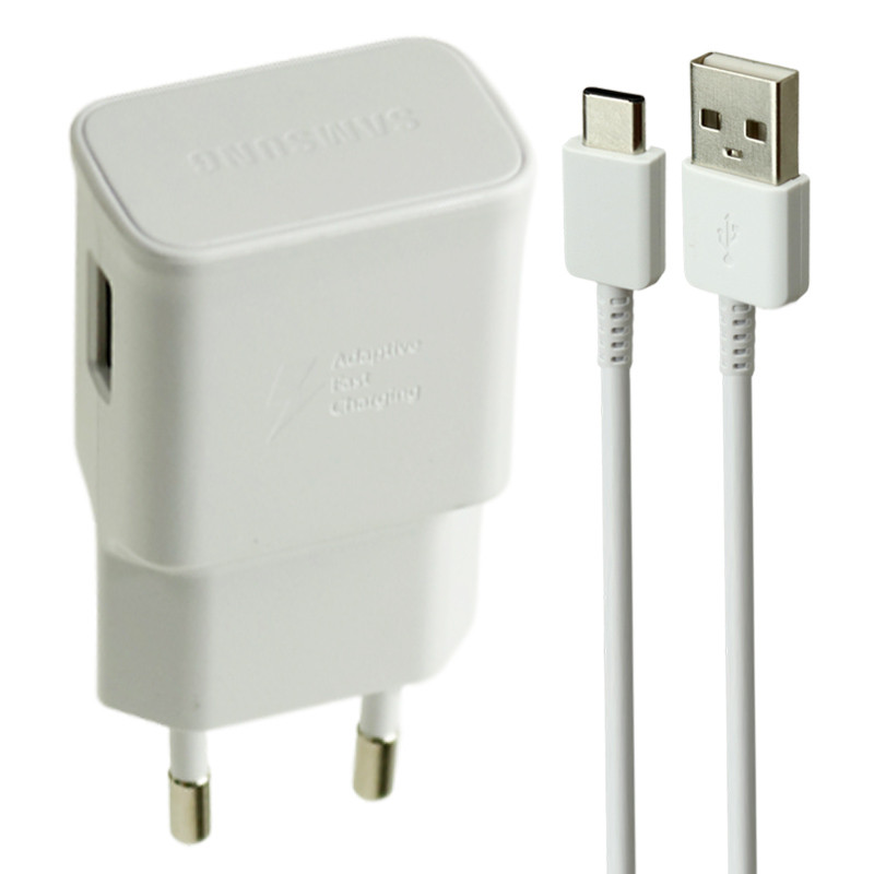 شارژر دیواری فست شارژ Samsung S10 EP-TA200 2A 15W سرجعبه + کابل تایپ سی