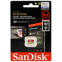 رم میکرو 64 گیگ سن دیسک SanDisk Extreme A2 V30 U3 C10 160MB/s