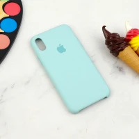 قاب سیلیکونی iPhone X / XS سبز آبی روشن