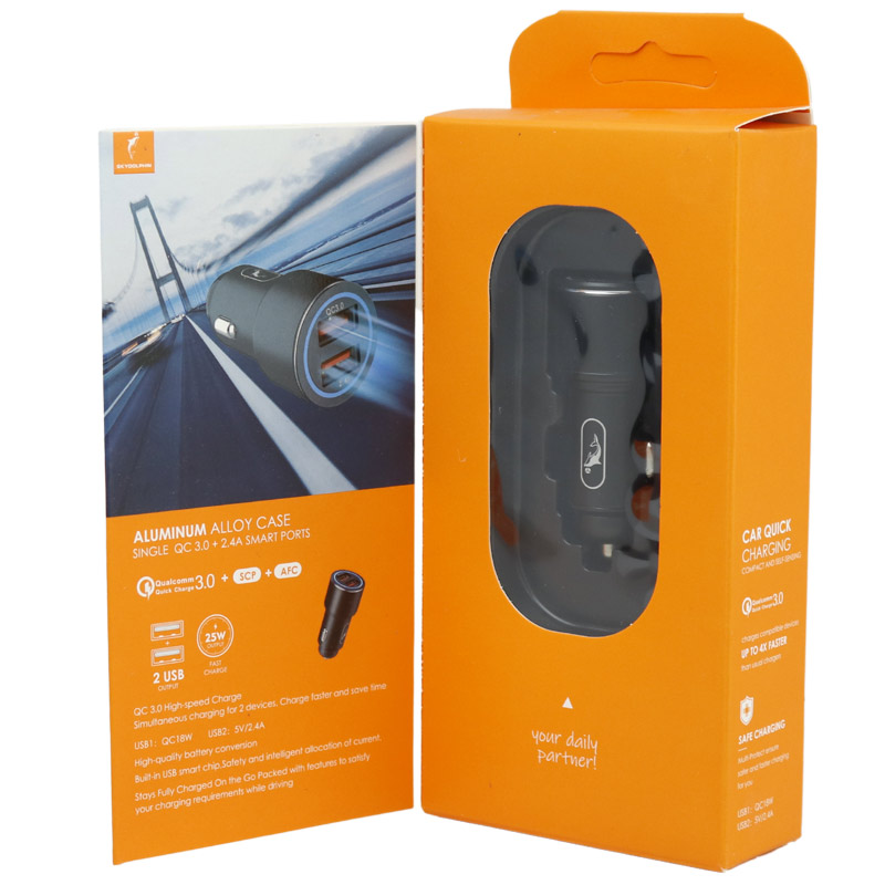 شارژر فندکی فست شارژ Skydolphin SZ15 3.1A QC3.0 PD 18W