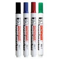 ماژیک وایت برد اسنومن نوک تخت Snowman BG-12T بسته 12 عددی