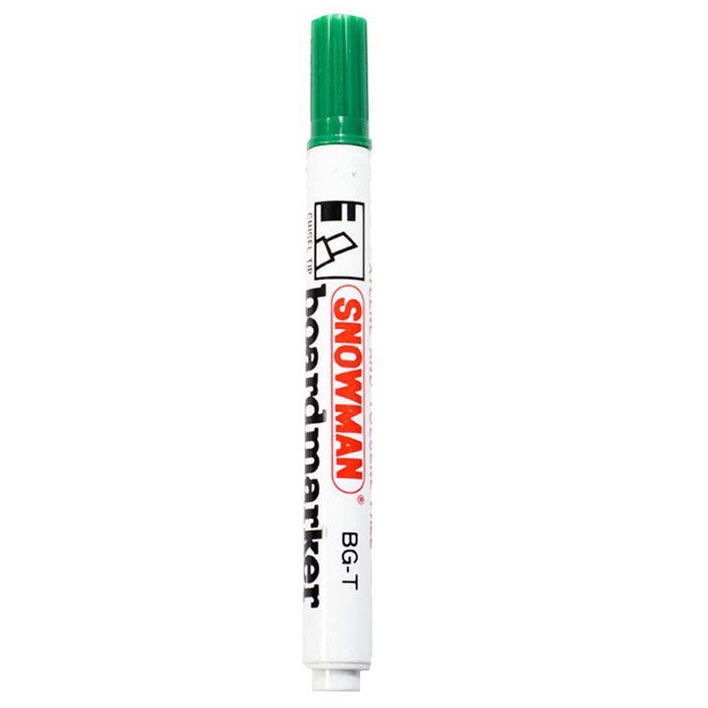 ماژیک وایت برد اسنومن نوک تخت Snowman BG-12T بسته 12 عددی