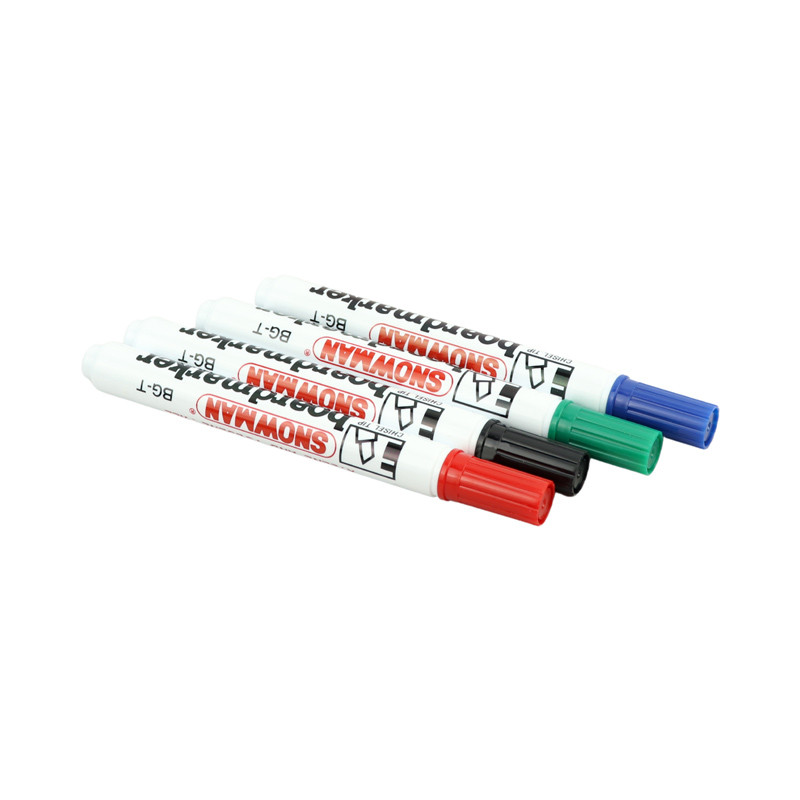 ماژیک وایت برد اسنومن نوک تخت Snowman BG-12T بسته 12 عددی