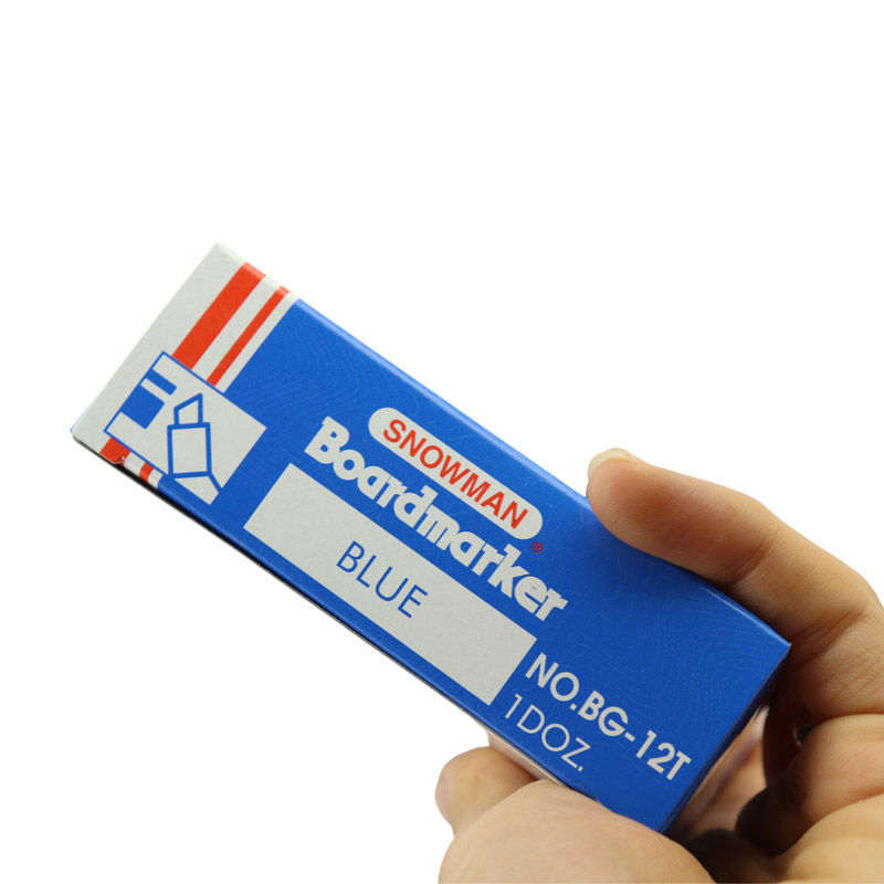 ماژیک وایت برد اسنومن نوک تخت Snowman BG-12T بسته 12 عددی