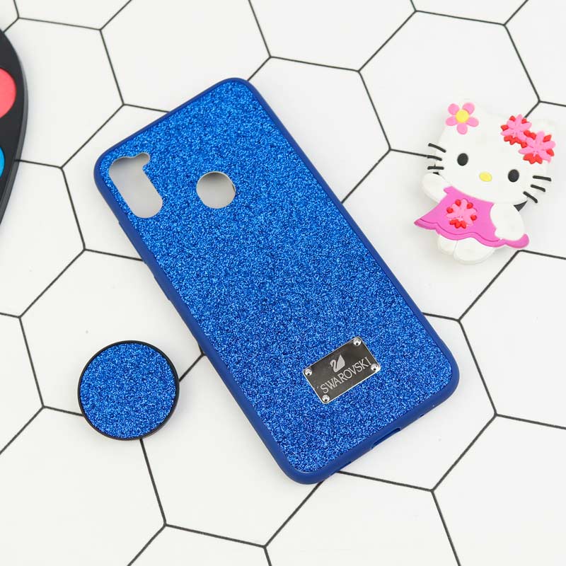 قاب شاینی Swarovski + پاپ سوکت Samsung Galaxy A11