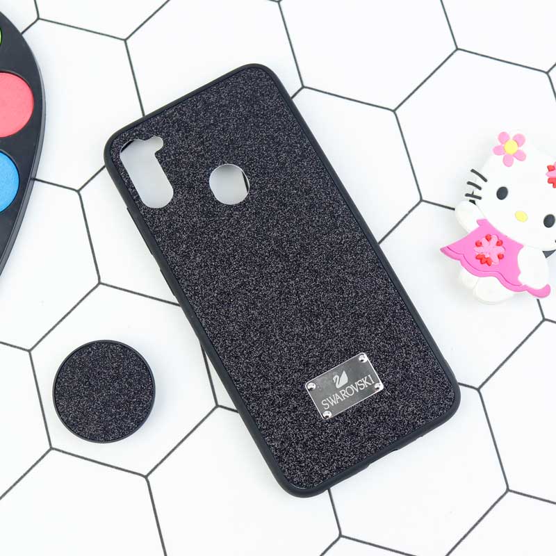 قاب شاینی Swarovski + پاپ سوکت Samsung Galaxy A11