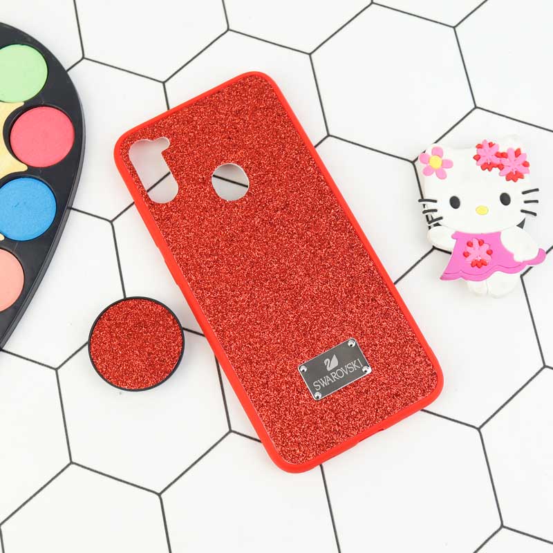 قاب شاینی Swarovski + پاپ سوکت Samsung Galaxy A11
