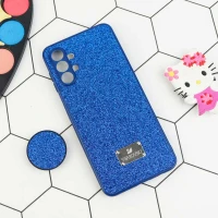 قاب شاینی Swarovski محافظ لنزدار + پاپ سوکت Samsung Galaxy A13 4G